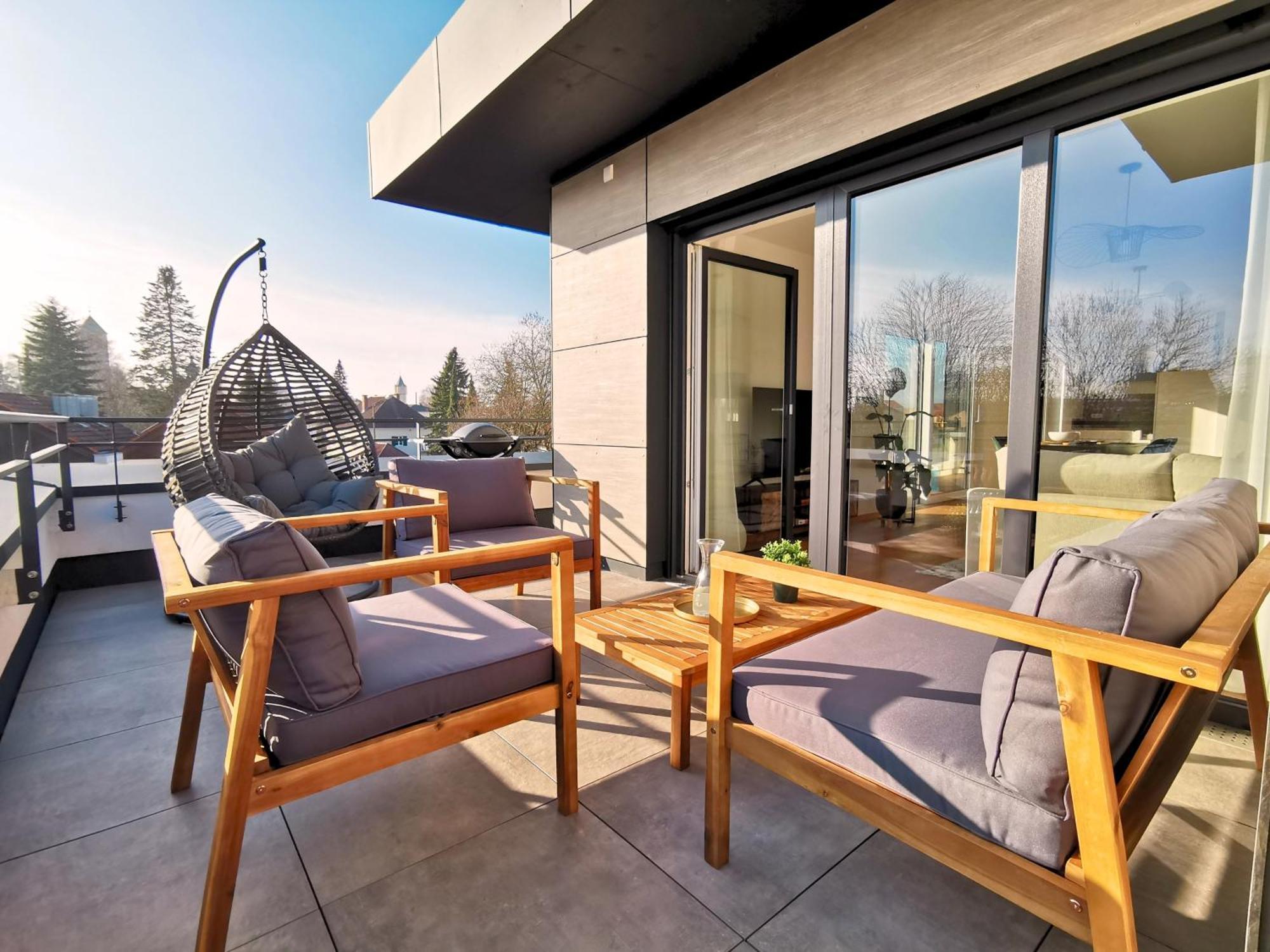 Apartament Fynbos Penthouse Deluxe, Balkon, Parkplatz Straubing Zewnętrze zdjęcie